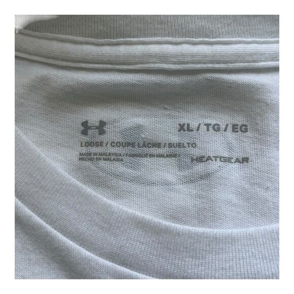 Under Armour HeatGear Summer Daze Basketball T-Shirt Men’s XL White Graphic Tee - Picture 5 of 8